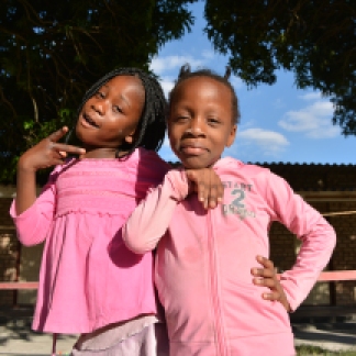 Joy and Buleko love to pose